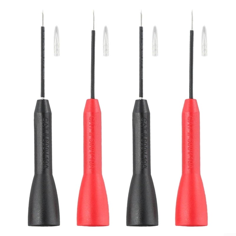 Insulation Piercing Needles 10A 600V Nondestructive Multimeter Test Probes Set of 4 - Image 1
