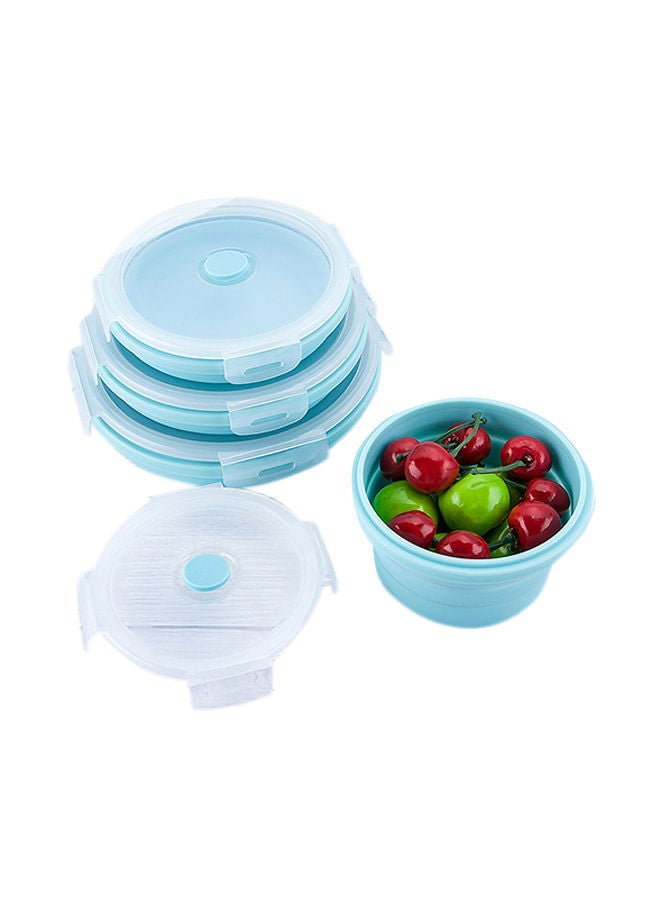 NIBEMINENT 3-Piece Collapsible Food Storage Set Blue - Image 1