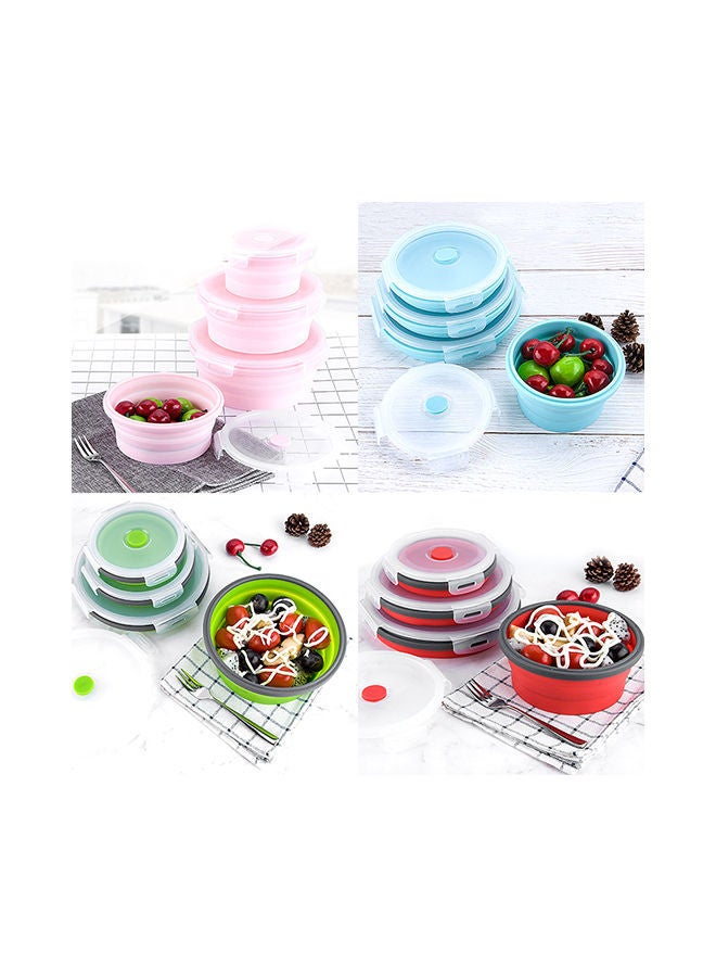 NIBEMINENT 3-Piece Collapsible Food Storage Set Blue - Image 5