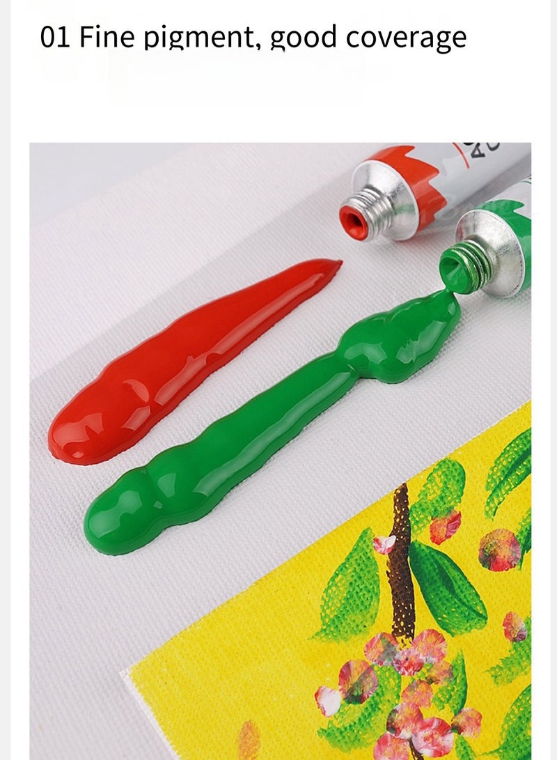 12ML Hand-Painted Graffiti Acrylic Paint Set 24 Colors - Image 2