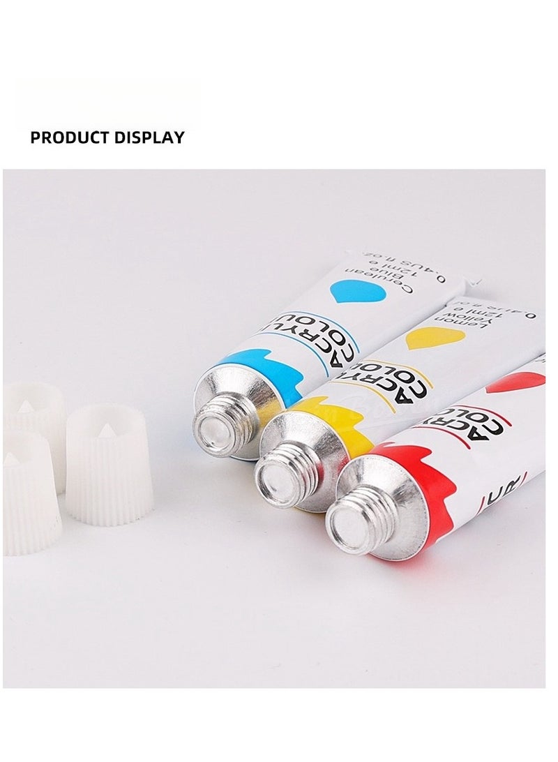 12ML Hand-Painted Graffiti Acrylic Paint Set 24 Colors - Image 5