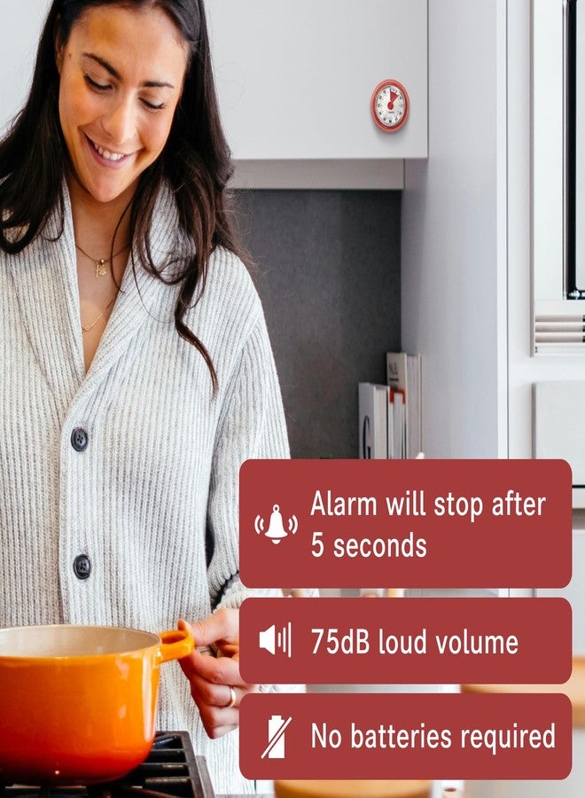 dretec مؤقت مطبخ عتيق من دريتك، مؤقت ميكانيكي مغناطيسي لمدة 60 دقيقة للطبخ، مؤقت عد تنازلي يعمل باللفّ، مناسب للخبز، والفصول الدراسية، واللياقة البدنية، والتدريس. - Image 4