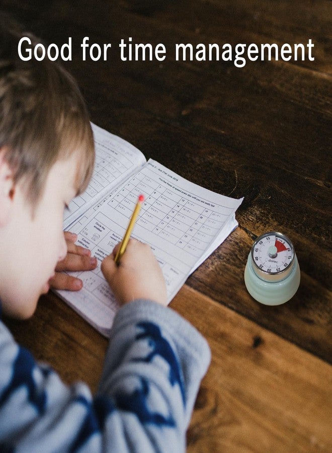 dretec مؤقت مطبخ عتيق من دريتك، مؤقت ميكانيكي مغناطيسي لمدة 60 دقيقة للطبخ، مؤقت عد تنازلي يعمل باللفّ، مناسب للخبز، والفصول الدراسية، واللياقة البدنية، والتدريس. - Image 3