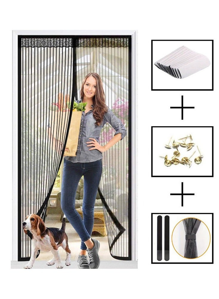 NIBEMINENT Magnetic Fly Screen Door, Heavy-Duty Anti Mosquito Mesh No Gap,Super Quiet, No Drilling, Washable Mesh, Keep Fresh Air in & Bugs Out Balcony Sliding Living Room Children's Room  - Image 1