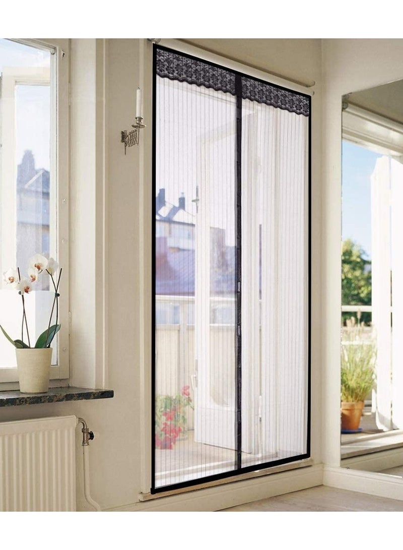 NIBEMINENT Magnetic Fly Screen Door, Heavy-Duty Anti Mosquito Mesh No Gap,Super Quiet, No Drilling, Washable Mesh, Keep Fresh Air in & Bugs Out Balcony Sliding Living Room Children's Room  - Image 5