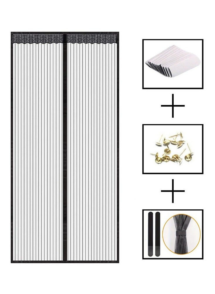 NIBEMINENT Magnetic Fly Screen Door, Heavy-Duty Anti Mosquito Mesh No Gap,Super Quiet, No Drilling, Washable Mesh, Keep Fresh Air in & Bugs Out Balcony Sliding Living Room Children's Room  - Image 2