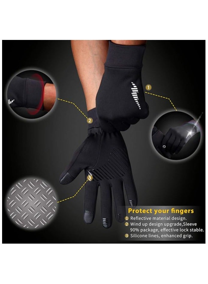 Cuken Winter Gloves Men Women Touch Screen Water Resistant Thermal, Work Gloves Driving Gloves Cycling Gloves Hiking Gloves Touch Screen Glove Cold Weather Warm Gloves Freezer for Running Driving Cycling Working Hiking Windproof Warm Gifts, Black - Image 4