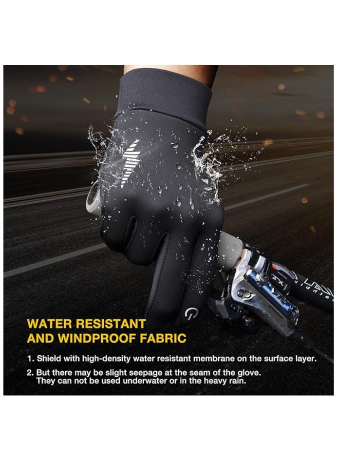 Cuken Winter Gloves Men Women Touch Screen Water Resistant Thermal, Work Gloves Driving Gloves Cycling Gloves Hiking Gloves Touch Screen Glove Cold Weather Warm Gloves Freezer for Running Driving Cycling Working Hiking Windproof Warm Gifts, Black - Image 5