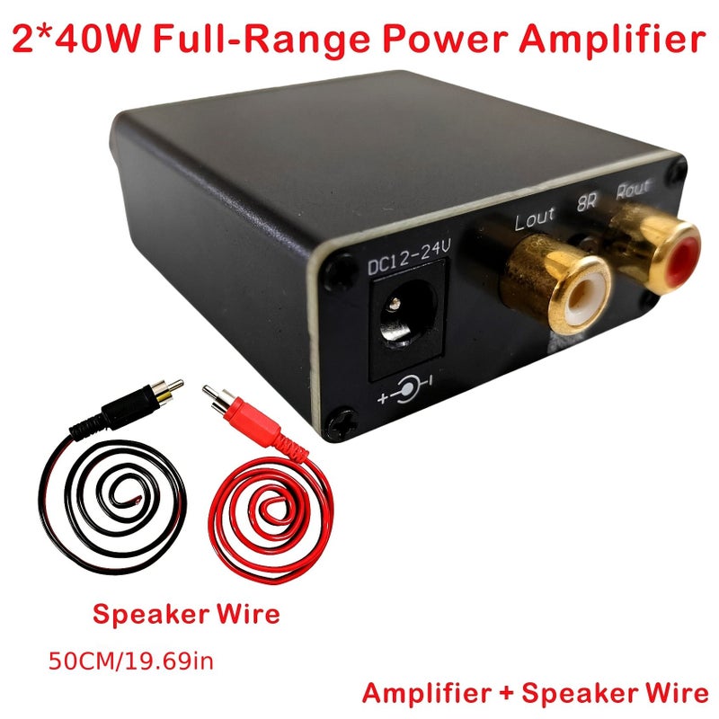 مكبر صوت مكتبي كامل النطاق مزود بمدخل صوت 3.5 ملم، 2 × 40 واط عالي الدقة، إمداد طاقة DC12-24V، صندوق مكبر صوت واحد. - Image 2