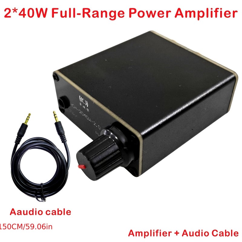 مكبر صوت مكتبي كامل النطاق مزود بمدخل صوت 3.5 ملم، 2 × 40 واط عالي الدقة، إمداد طاقة DC12-24V، صندوق مكبر صوت واحد. - Image 1
