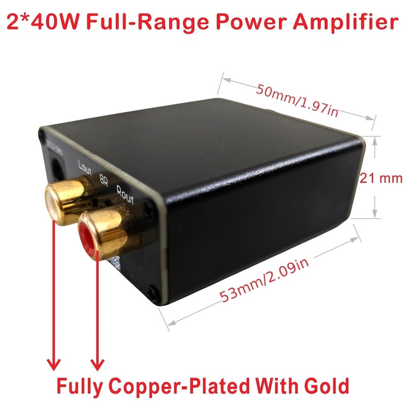 مكبر صوت مكتبي كامل النطاق مزود بمدخل صوت 3.5 ملم، 2 × 40 واط عالي الدقة، إمداد طاقة DC12-24V، صندوق مكبر صوت واحد. - Image 3