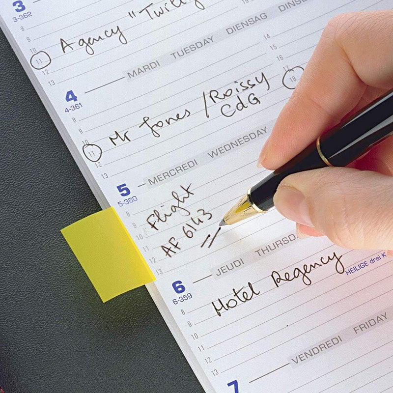 Post It Flags 1" Dispenser 1 x 1.7 in (25.4 x 43.2 mm) | Yellow Color | Mark, Highlight, Color Code, Organize files | No damage | Page Markers | Book Tabs | Sticky Index | 50 flags/pack (Pack of 3) - Image 4