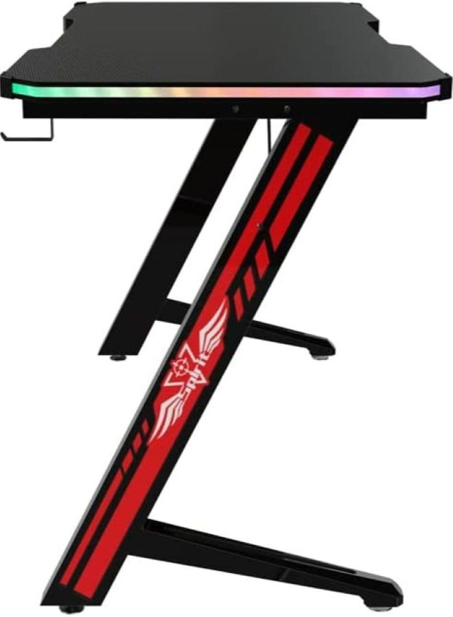 أيه دابليو دي طاولة مكتب ألعاب AWD مع إضاءة RGB، مكتب كمبيوتر (ZS2-1400)، وتتضمن مكان مخصص لوضع الأكواب وسماعة الرأس. - Image 3