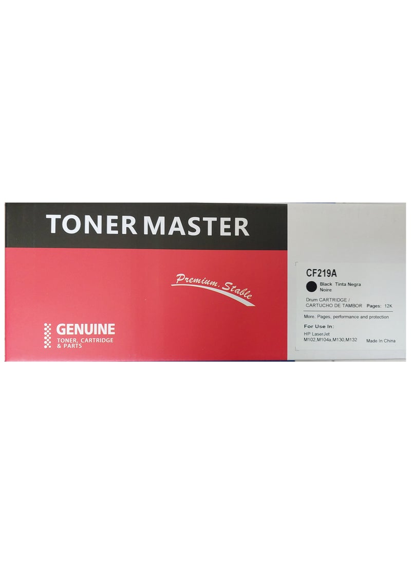 TONER MASTER TONER MASTER Compatible Laser Drum Cartridge 19A CF219A Compatible with HP Laserjet Pro - M102/M130fn/M120w/M130fw  - Image 1