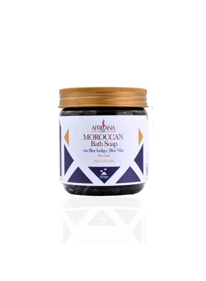 Moroccan Bath Soap With Blue Indigo (Blue Nila) 300GM