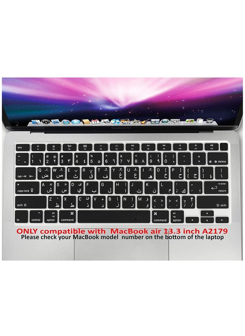 Ntech Ntech Arabic Language silicon Keyboard Cover Skin Protector Compatible 2020 Release New MacBook Air 13 inch Models A2179/A2337 with Touch ID  - Image 2