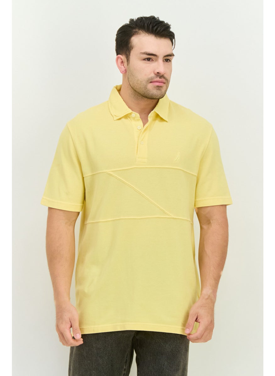 NAUTICA Men Regular Fit Embroidered Logo  Short Sleeves Polo, Yellow  - Image 1