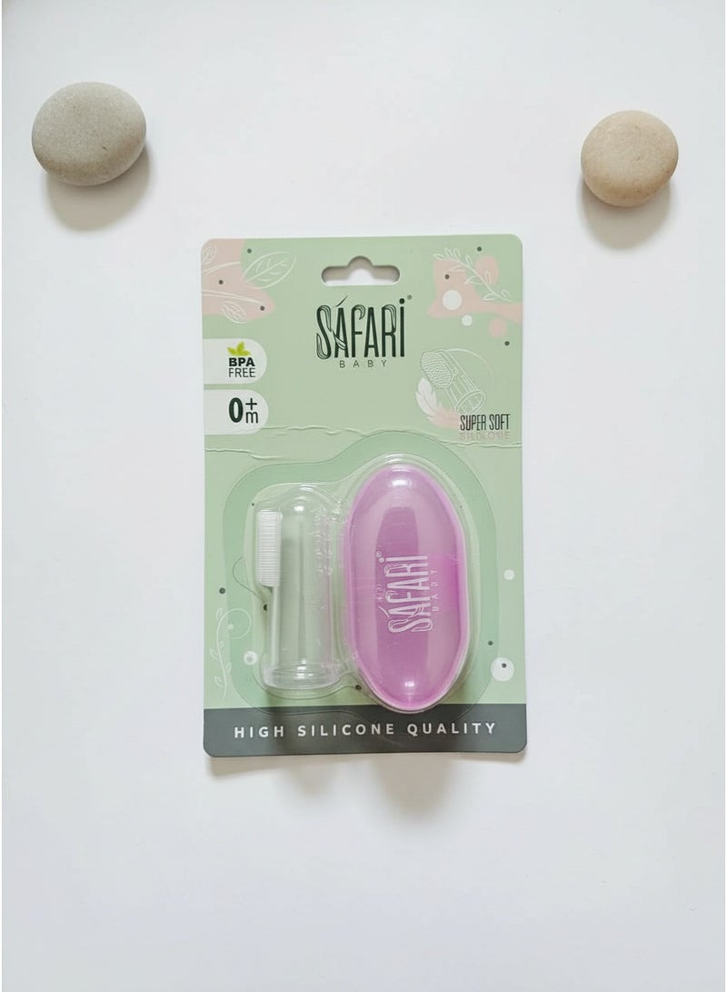 safari baby Soft Silicone Toothbrush 0M+ BPA FREE - Image 1