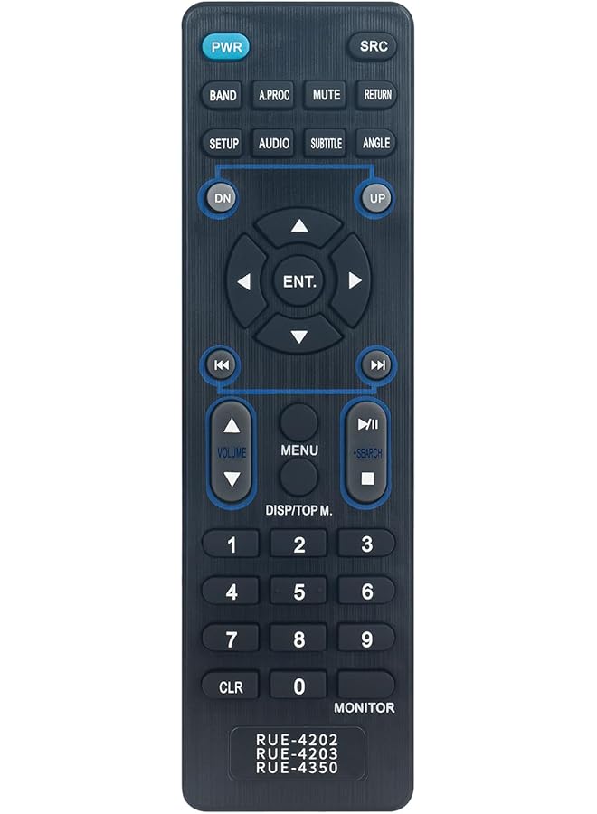 The Bros Replaced Remote Control RUE-4202 RUE-4203 RUE-4350 Fit for Alpine Car Stereo IVA-W205 INE-W927HD IVA-W505 IVA-D100 IVA-NAV20 IVA-D300 CDA-117E CDE-HD137BT IVA-D901 CDE-152 CDA-9887 - Image 1