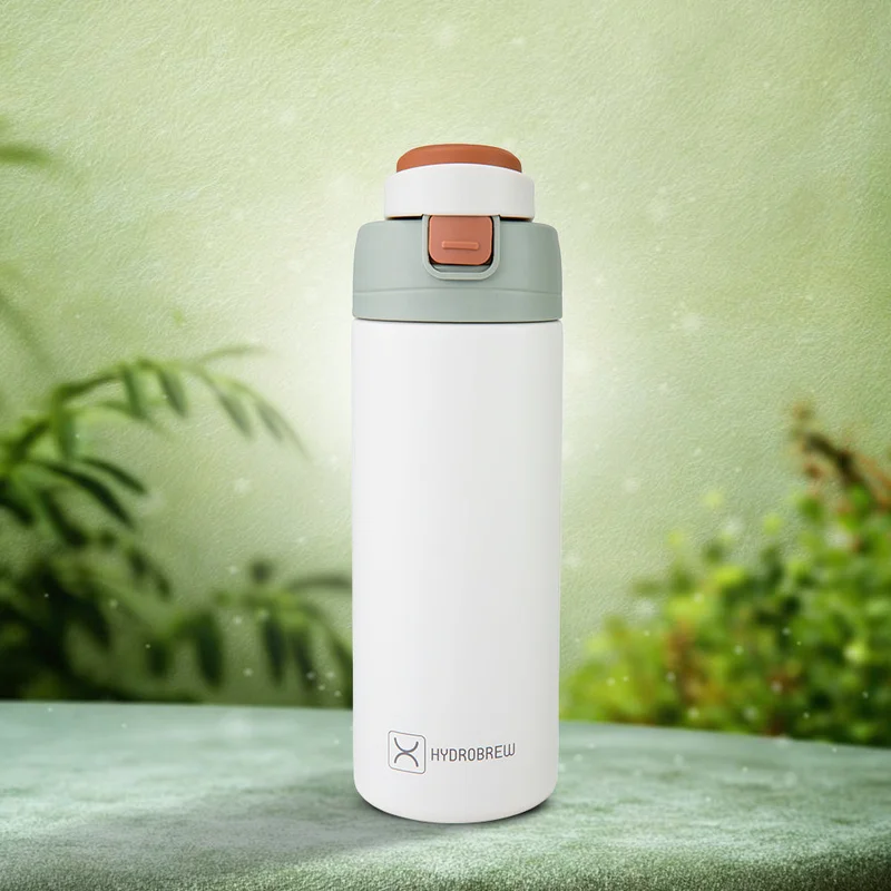 Hydrobrew HydroBrew SipSwitch™ Insulated Water Bottle 720ml – Leakproof, Stainless Steel, Straw & Spout Lid -Ivory Grove