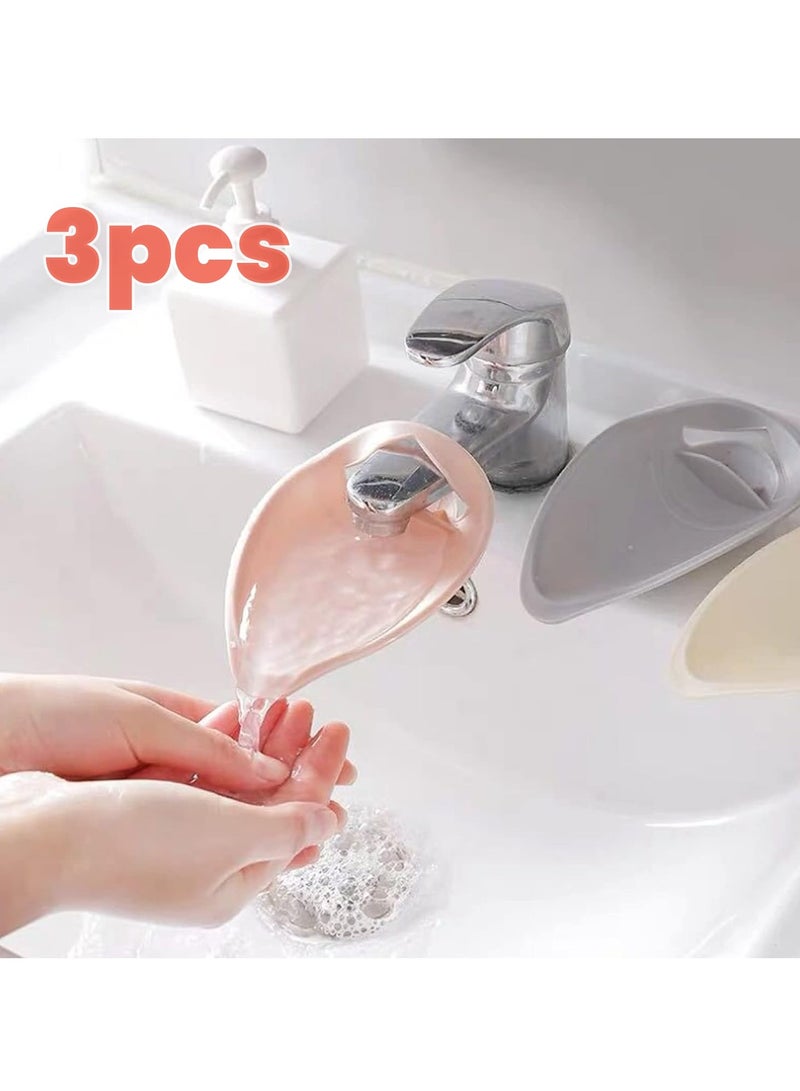 3 Piece Faucet Extender, Bathroom Sink Faucet Extender Sink Attachment Long Extender Bath Sink Water Faucet Hand Wash Helper - Image 1