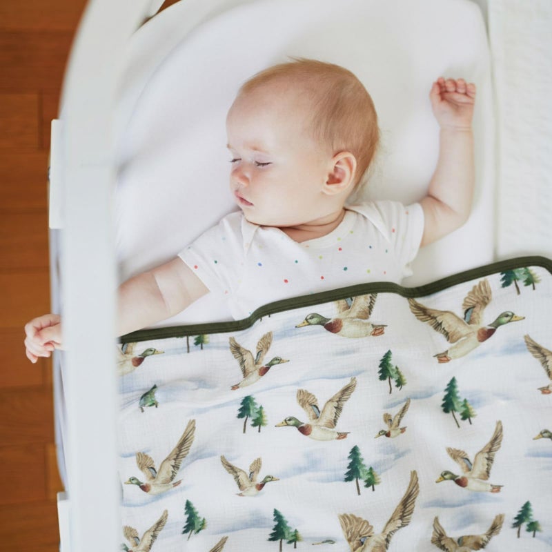 Breling Silly Goose Muslin Baby Blankets for Girls Boys, 100% Cotton Crib Blanket for Infant Toddler, 40 x 36 Inch Soft and Lightweight Nursery Swaddling Wrap - Image 5