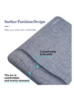 excovip Mouse Pad With Wrist Support, Soft And Comfortable Ergonomic Hand Washable Mouse Mat For Home, Computer, Laptop, MacBook, Office & Travel, Grey  - Image 2
