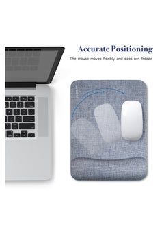 excovip Mouse Pad With Wrist Support, Soft And Comfortable Ergonomic Hand Washable Mouse Mat For Home, Computer, Laptop, MacBook, Office & Travel, Grey  - Image 4