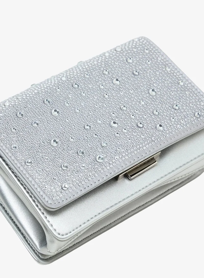 STEVE MADDEN SILVER Steve madden musaa women's silver shoulder bag for Women | Best Price UAE