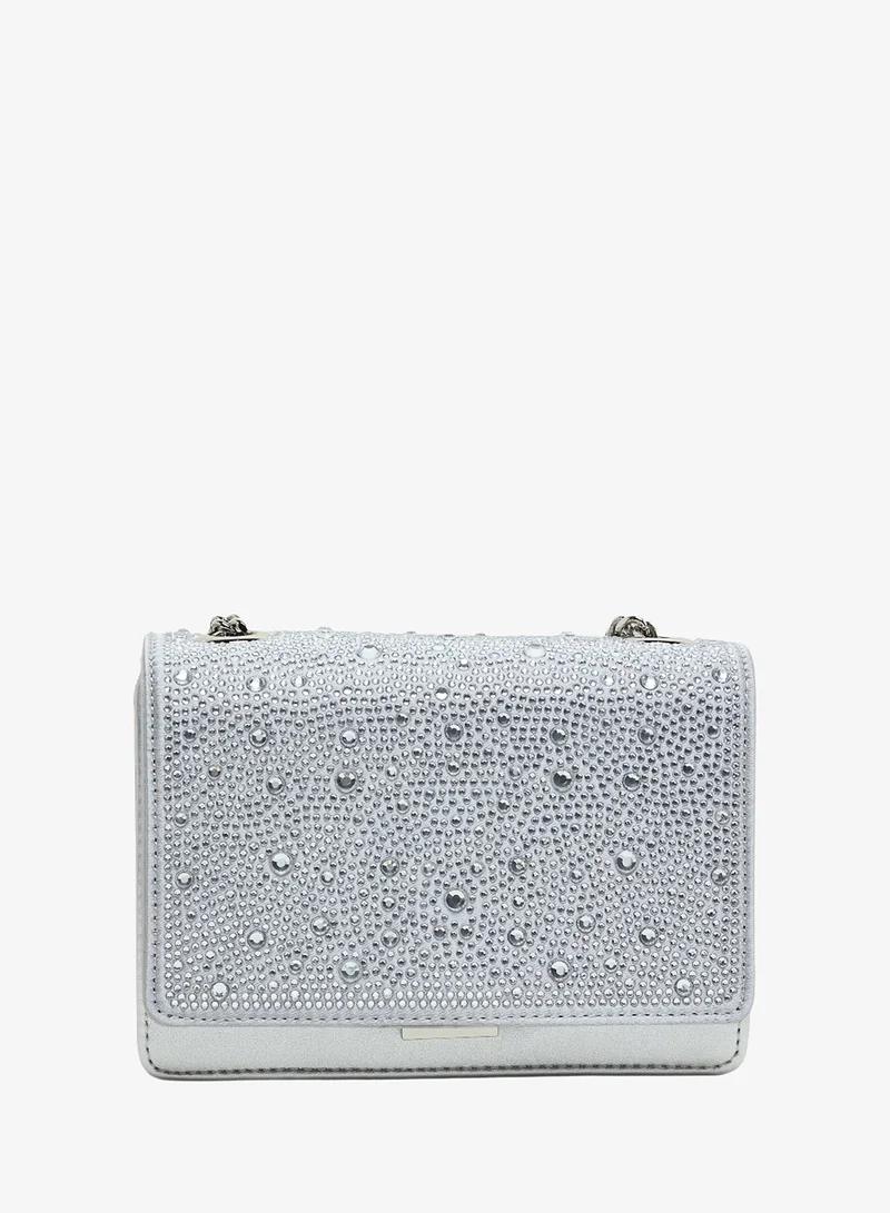 Steve madden musaa women's silver shoulder bag