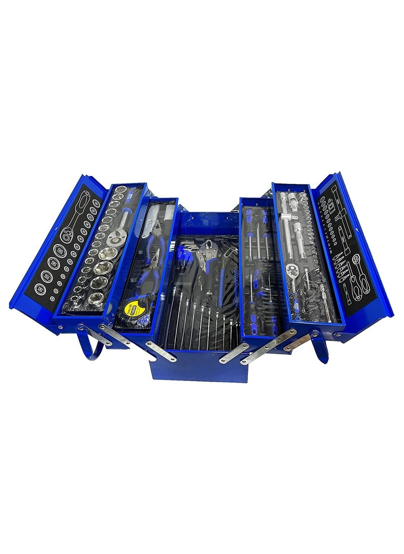 Generic 85-Piece Socket Set Toolbox with Wrenches Versatile Tools for Cars, Home, and Office Professional-Grade Metal Box Toolkit for Precision Repairs and Maintenance Tools Set  - Image 1