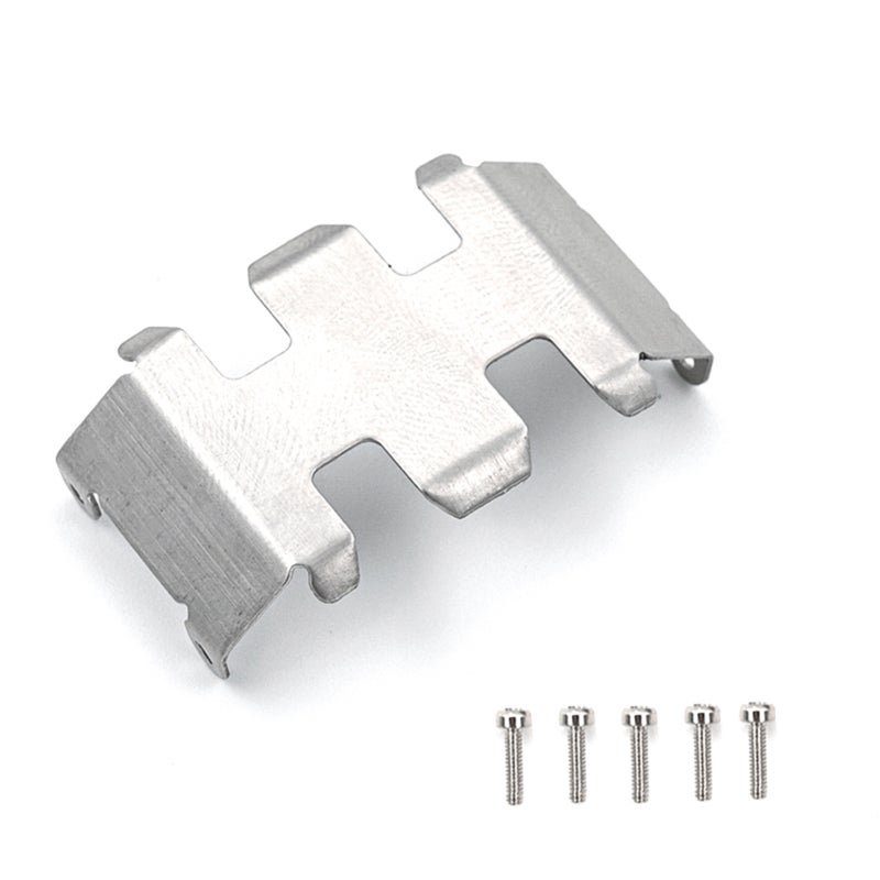 Aluminum Alloy Protection Plate for 1/24 Axial SCX24 RC Car Chassis - High Strength Durable Scratch-Resistant Gearbox Base Replacements in Black - Image 4