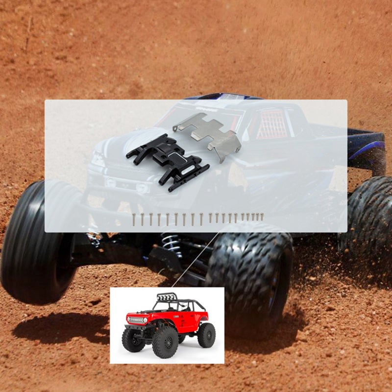 Aluminum Alloy Protection Plate for 1/24 Axial SCX24 RC Car Chassis - High Strength Durable Scratch-Resistant Gearbox Base Replacements in Black - Image 2