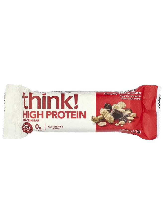 think! Think !, High Protein Bars, Chunky Peanut Butter, 10 Bars, 2.1 oz (60 g) Each (Packaging may vary) - Image 3