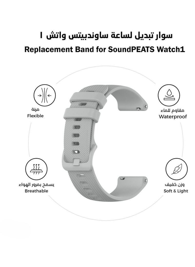 Generic - Classic Silicone Band for Kieslect Lady Lora Watch (20 mm) - Image 1