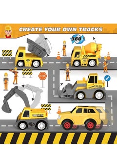 Hanayo 255PCS Construction Race Tracks for Kids Boys Toys, Track Series，Flexible Train Track Toy Set for 3 4 5 6 Year Old Boys Girls Kids，Urban Landscape Road Racing Game Xmas Gift Birthday  - Image 5