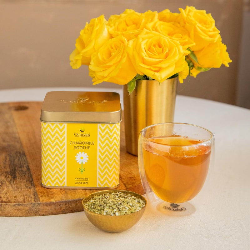 Octavius Chamomile Soothe Loose Leaf Tea - 75Gms - Image 4