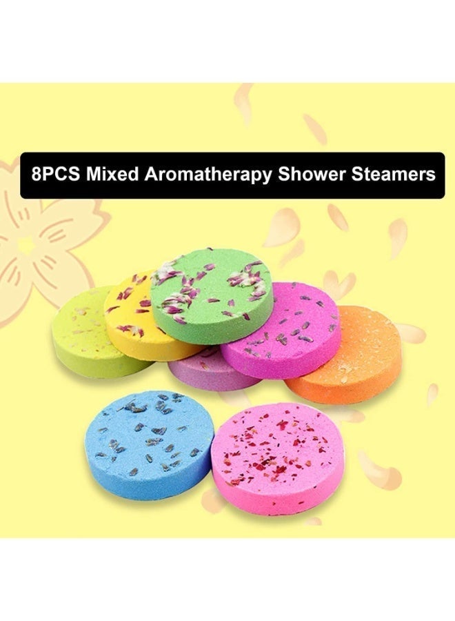 8 Pcs Shower Steamers Aromatherapy for Women and Men, Natural Essential Oil Shower Bombs Gift Set, Relaxing Spa Tablets for Stress Relief, Self Care, Birthday, Christmas, Yoga, New Mom Gifts - Image 5