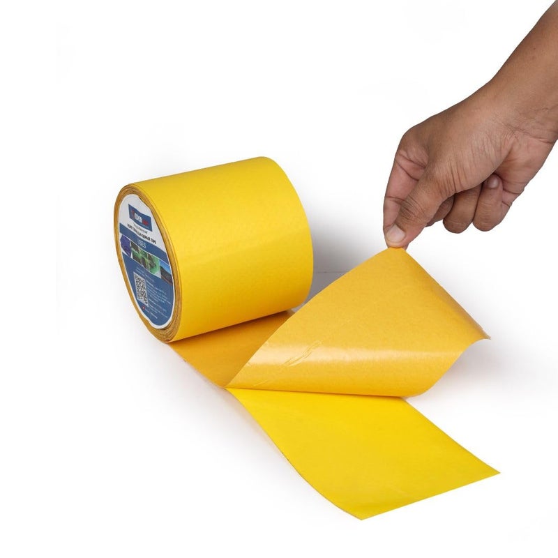 KEDER MAX Tarpaulin Repair Tape 5m 100% Waterproof, UV-Resistant & Heavy Duty Duct Tape Weatherproof Bond for Tarpaulins, Tents, HDPE, and More Multipurpose Use 9.5cm x 5m Roll per Pack (Yellow) - Image 1