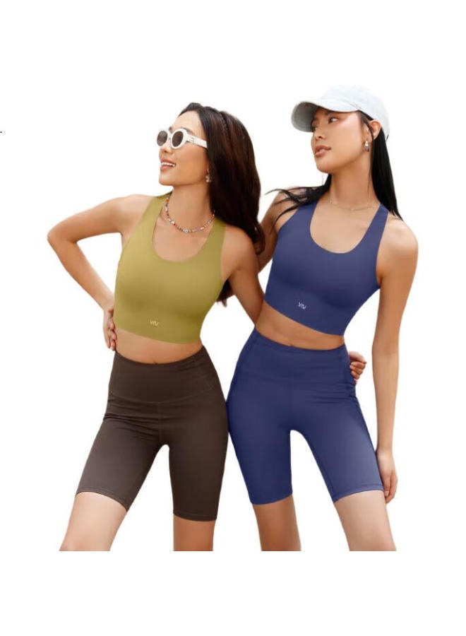 VFU Sports Bra For Women, Versatile, Shock-Absorbing, Suitable For Outdoor Wear, Yoga, Fitness Tank Top, Brown, Size M - Image 3