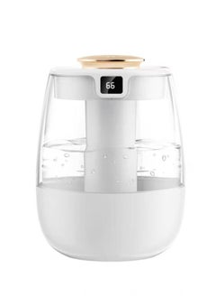 USB aromatherapy diffuser air humidifier with removable water tank for easy filling and cleaning, dual nozzles, silent and large mist volume, with night light. Display humidity