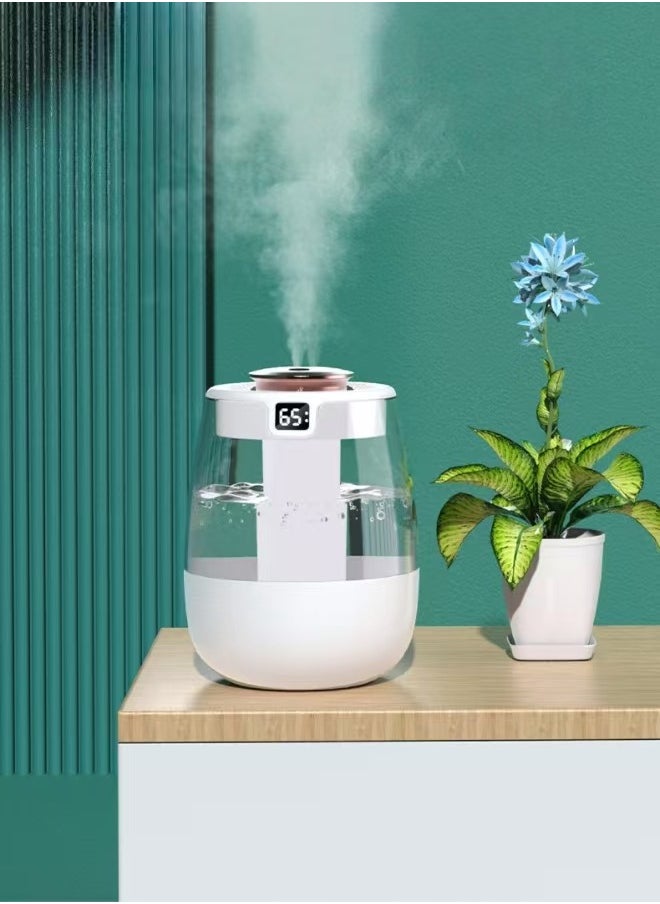 Generic USB aromatherapy diffuser air humidifier with removable water tank for easy filling and cleaning, dual nozzles, silent and large mist volume, with night light. Display humidity  - Image 4