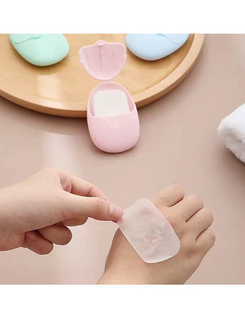6 Boxes (300 Sheets) Portable Disposable Soap Sheets, Mini Paper Soap Sheets Portable Hand Washing Travel Hiking Washing Hand Bath Toiletry Bathing Soap - Image 4
