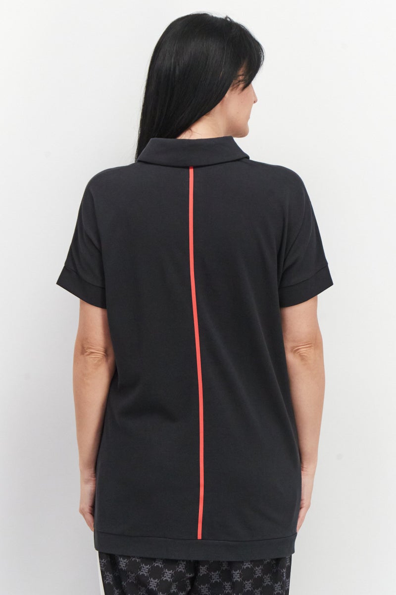 PUMA Puma x Scuderia Ferrari Women Sportswear Fit Short Sleeve Brand Logo Polo Shirt, Black  - Image 3