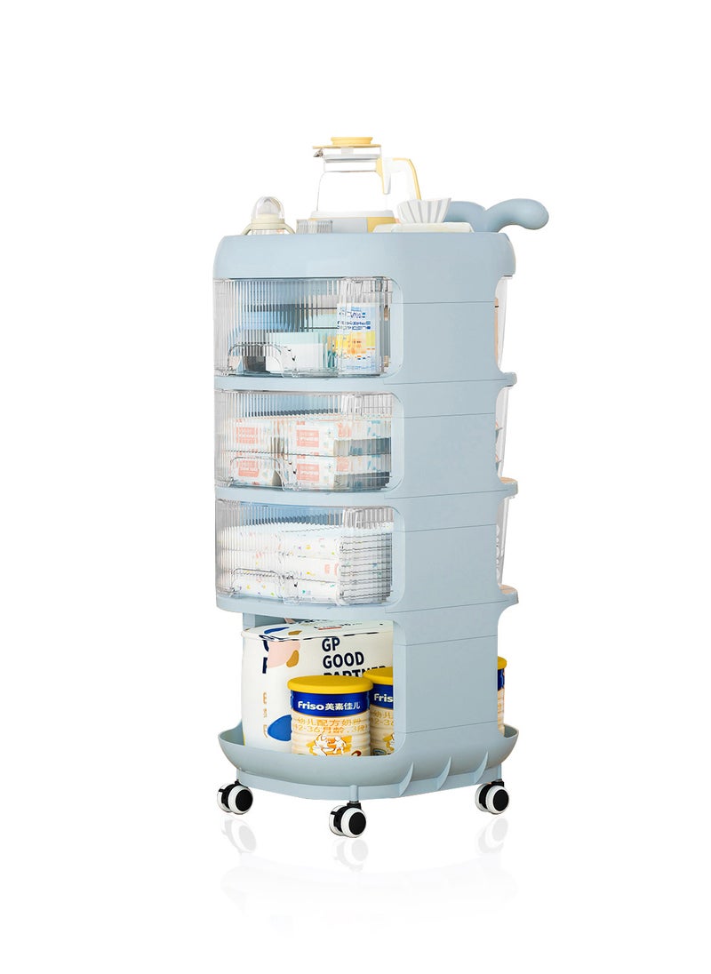 YEYA Multifunctional Storage Shelves For Baby With Movable Wheels  - Image 1