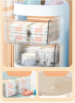 YEYA Multifunctional Storage Shelves For Baby With Movable Wheels  - Image 2