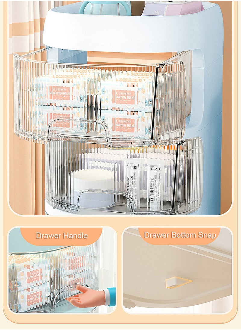 YEYA Multifunctional Storage Shelves For Baby With Movable Wheels  - Image 2