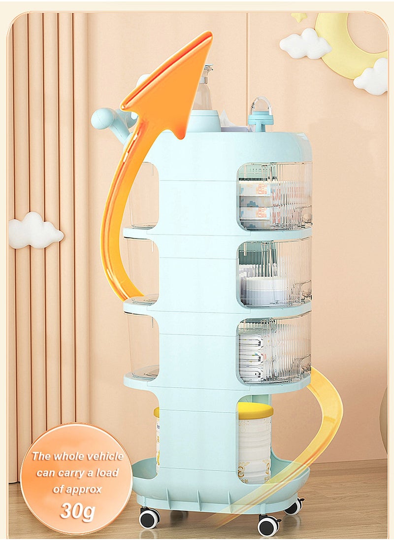 YEYA Multifunctional Storage Shelves For Baby With Movable Wheels  - Image 3