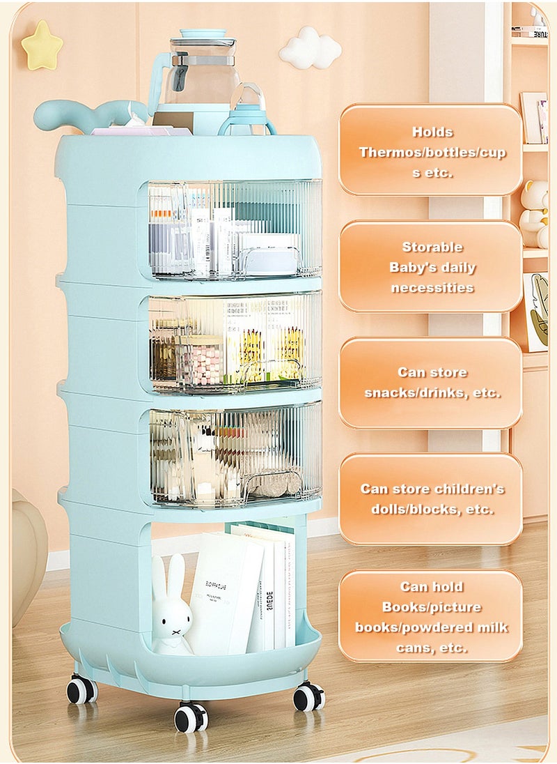YEYA Multifunctional Storage Shelves For Baby With Movable Wheels  - Image 5