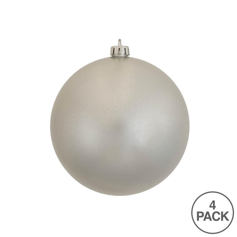 فيكرمان Vickerman 6 "" Christmas Ornament Ball Silver Candy Finish Shatterplack Plastic UV مقاوم لعيد الميلاد الديكور الشجرة 4 - جاهز للتعليق - Image 3